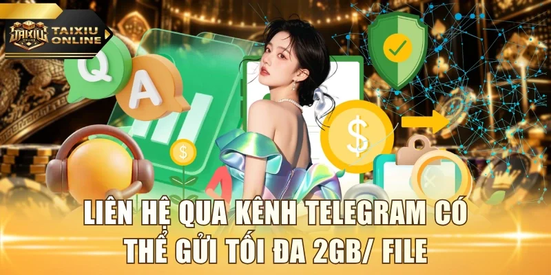 Liên hệ qua kênh Telegram có thể gửi tối đa 2GB/ file