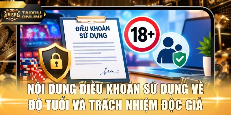 Nội dung điều khoản sử dụng về độ tuổi và trách nhiệm độc giả